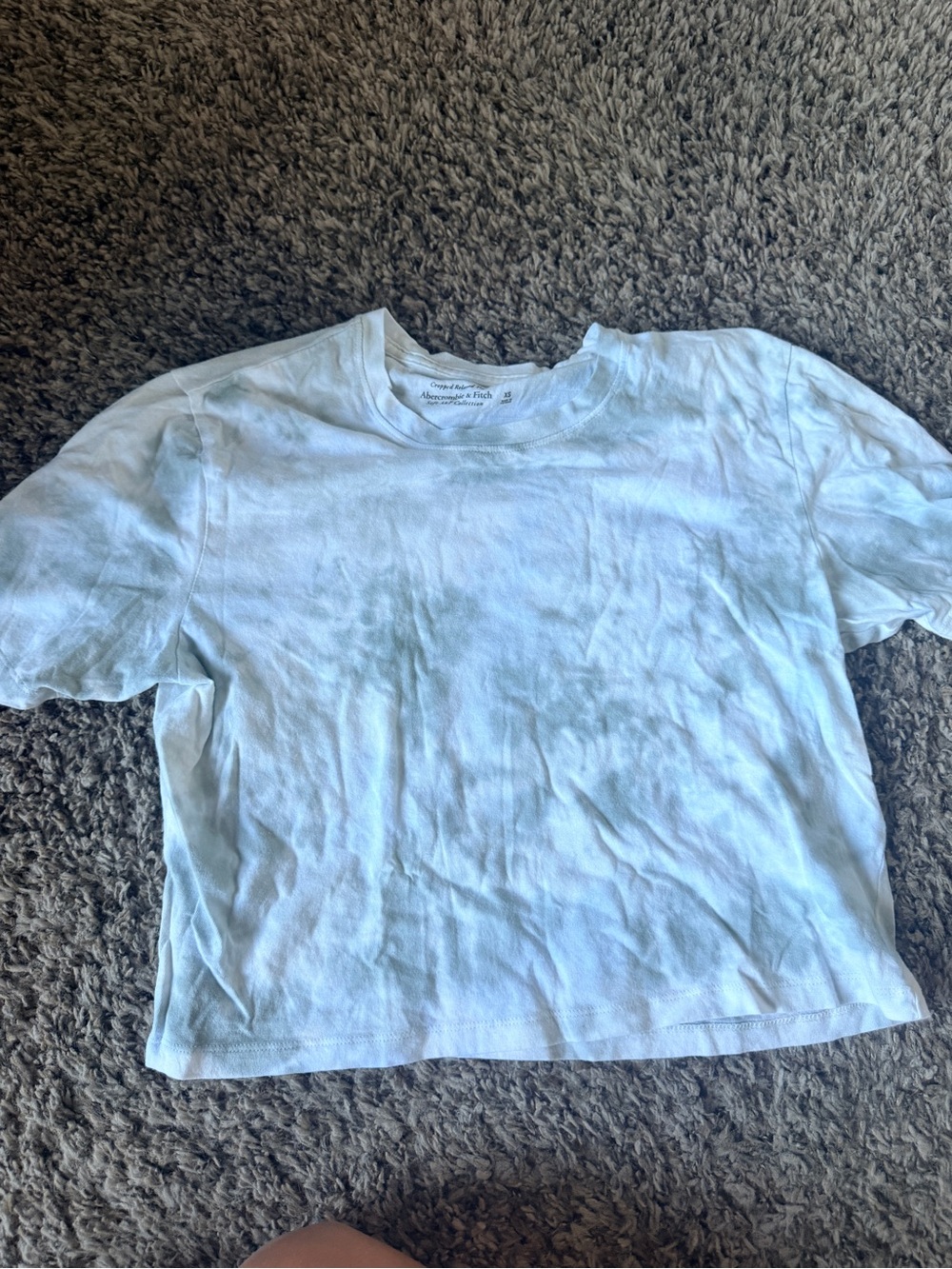Abercrombie & Fitch Light Blue Cropped Relaxed Tee